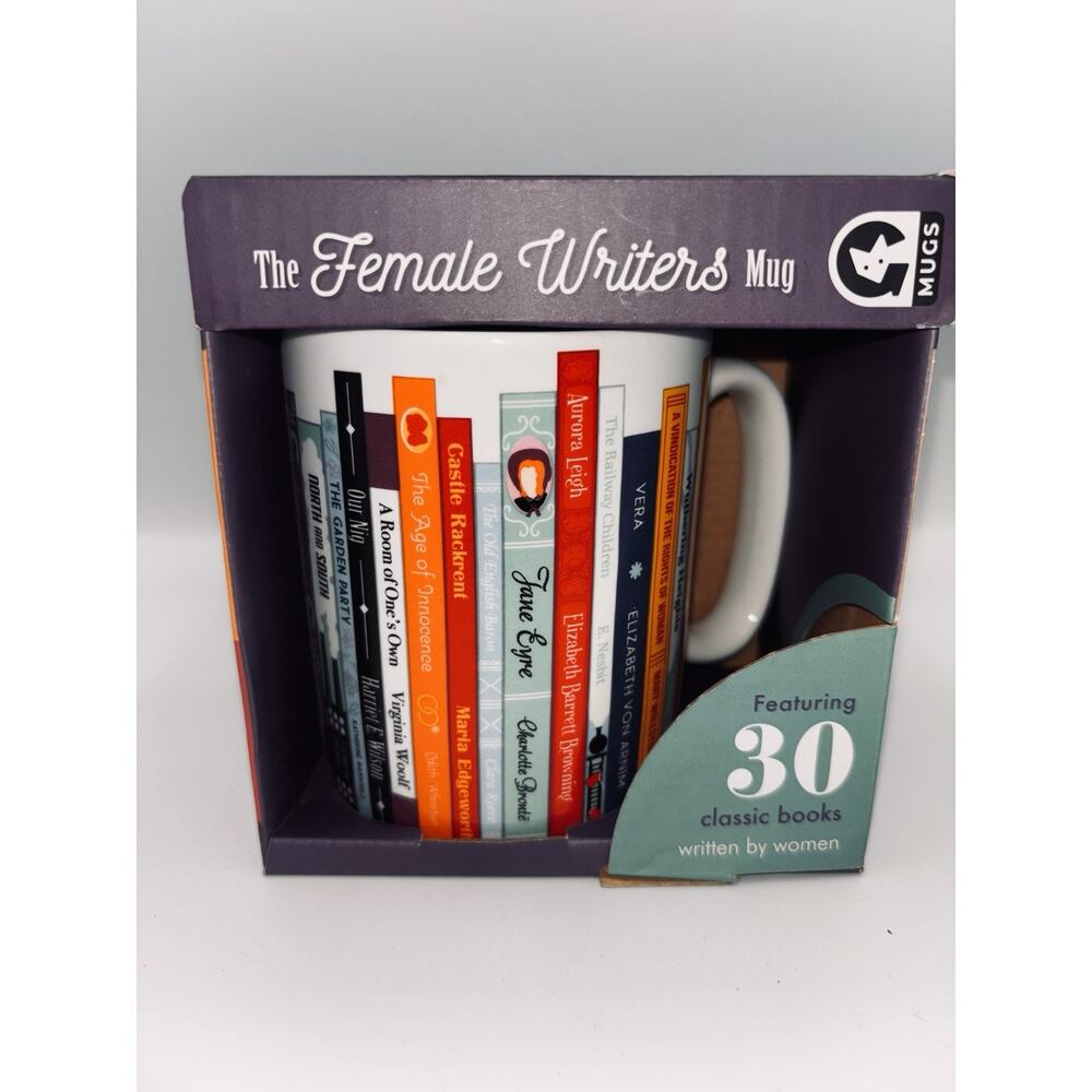 The Female Writers Mug 30 Classic Books By Women Ginger Fox Book Challenge NEW